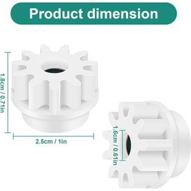 4-teilige Spin Mop ErsatzteileSpin Mop Eimer Kupplungslager Zahnrad-Ritzel-Ersatz, kompatibel mit Ocedar One Way Lager Ritzel Pedal Reparatur Ersatz für Vileda und mehr Rotations Mopp（weiß）