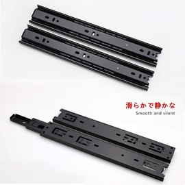 BESTU Sliding Rails, Drawer Rails, Drawer Rails, 3 Tiers, Horizontal Ride Rails, 1.6 inches (40 mm) Wide, Soft Close, Drawer Sliding Rails, 13.8 inches (350 mm), Pack of 2 (Pair)