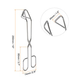 HARFINGTON Stainless Steel Scissor Tongs 10 Inch Barbecue Grilling Tongs with PVC Handles for Cooking Barbecue Bread Pliers