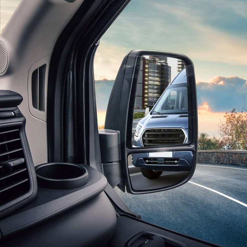 TOP-MAX Passenger Right Side Lower Mirror Glass Replacement for Ford