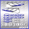 BANSHEE 2004 yamaha banshee full graphics decals kit  blue THICK AND HIGH GLOSS