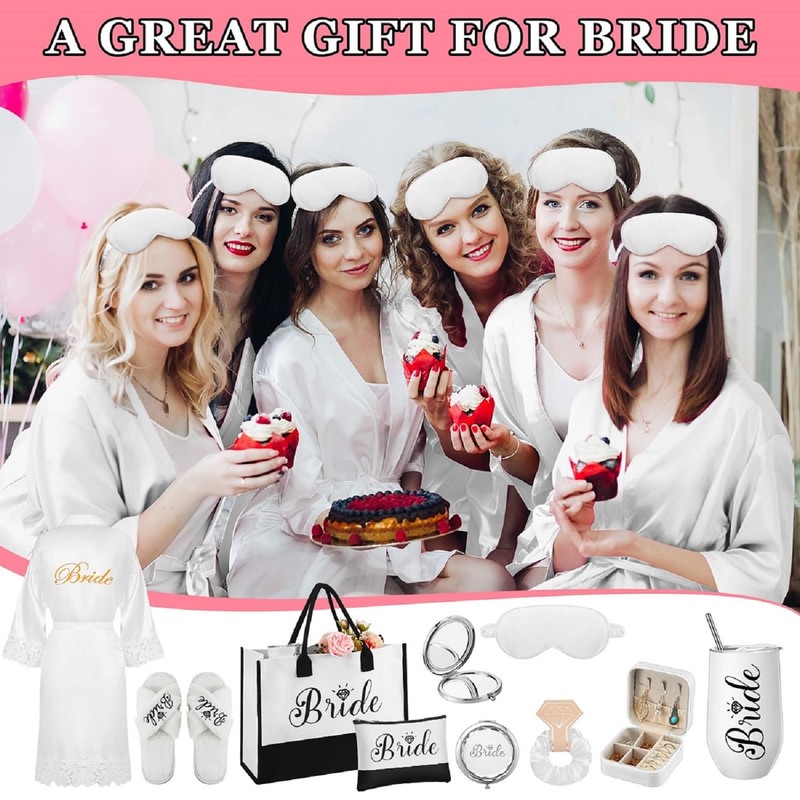 JaGely 9 Pcs Bride Gifts Set Bride Shower Bachelorette Gifts