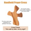 Wooden Holding Cross, 13 cm, Natural Olive Wood Hand Cross,