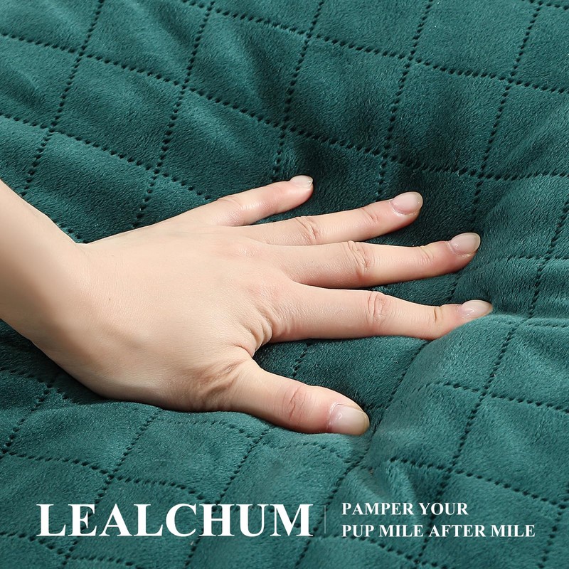 Lealchum Dog Car Seat for Medium/Large Dogs,2 Clip-On Safety Leashs