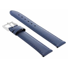 Ewatchparts 22MM SMOOTH LEATHER WATCH BAND STRAP COMPATIBLE WITH 44MM MONTBLANC 1858 116241 WATCH BLUE