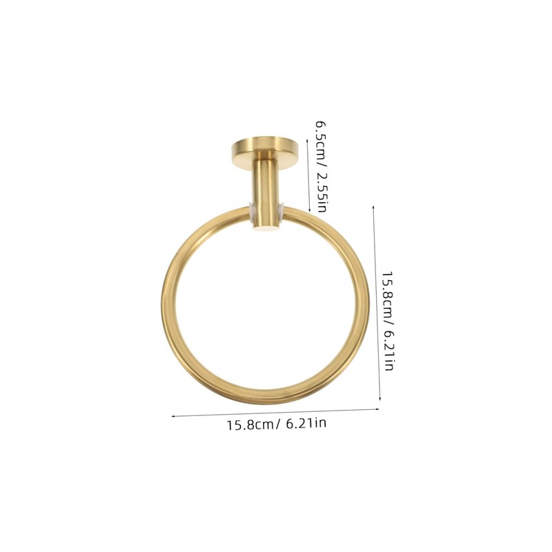 Gold Towel Ring Stainless Steel Bathroom Wall Mounted Towel Holder