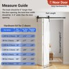 CCJH 42" Bi-Folding Sliding Barn Door Hardware Kit for 2