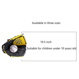 WEILFYONK WEIYON Baseball Glove, Infield Throwing Glove, Sports Baseball, PU Leather, Left Hand Gloves, Multiple Sizes + Colors,Fit for Adult/Youth/Kids/Beginner Outdoor Sports Training (Yellow, 12.5)