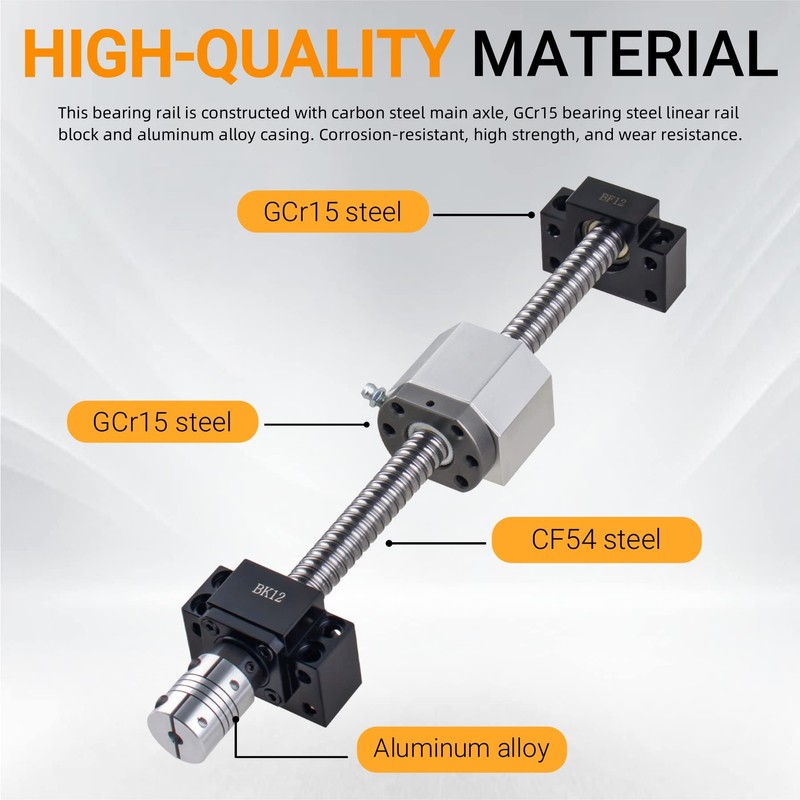 ANWOK Anti-Backlash Ball Screw SFU1605-1550mm with BallScrew Nut+Nut Housing +