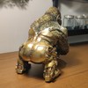 GENUINQ Steampunk Angry Gorilla Statue Fighting King Kong Hand Painted