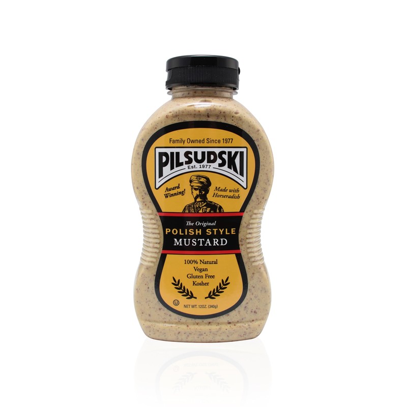 Pilsudski's Brand Mustard - 12oz Squeeze Bottle, Perfect condiments for