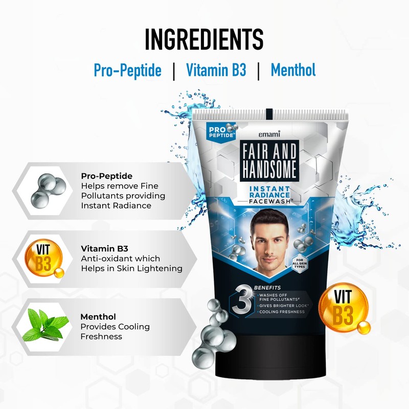 Fair and Handsome Emami Limited Instant Fairness Face Wash 100