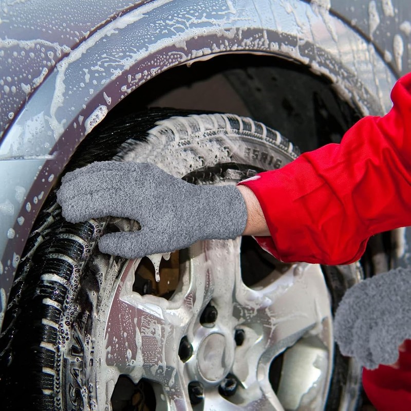 Bencailor 6 Pairs Microfiber Dusting Gloves, Dusting Cleaning Gloves Microfiber