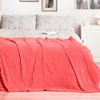 Vessia Flannel Fleece Throw Blanket for Couch,Sofa,Bed, 300GSM Striped Red