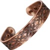 Wide Copper Magnetic Bracelet Men Celtic Pewter Plated Copper Bangle