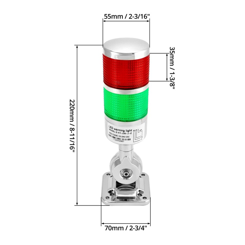 QWORK Industrial Warning Lights, 12-24V LED Stack Tower Lights with