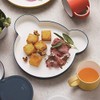 tak JTN-0110-GY Kids Dish Plate Bear Kids Plate Gray 19