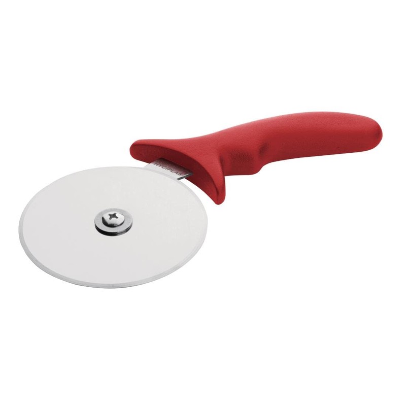 Vogue Pizza Wheel Red 4In Stainless Steel Slicer Handles Commercial