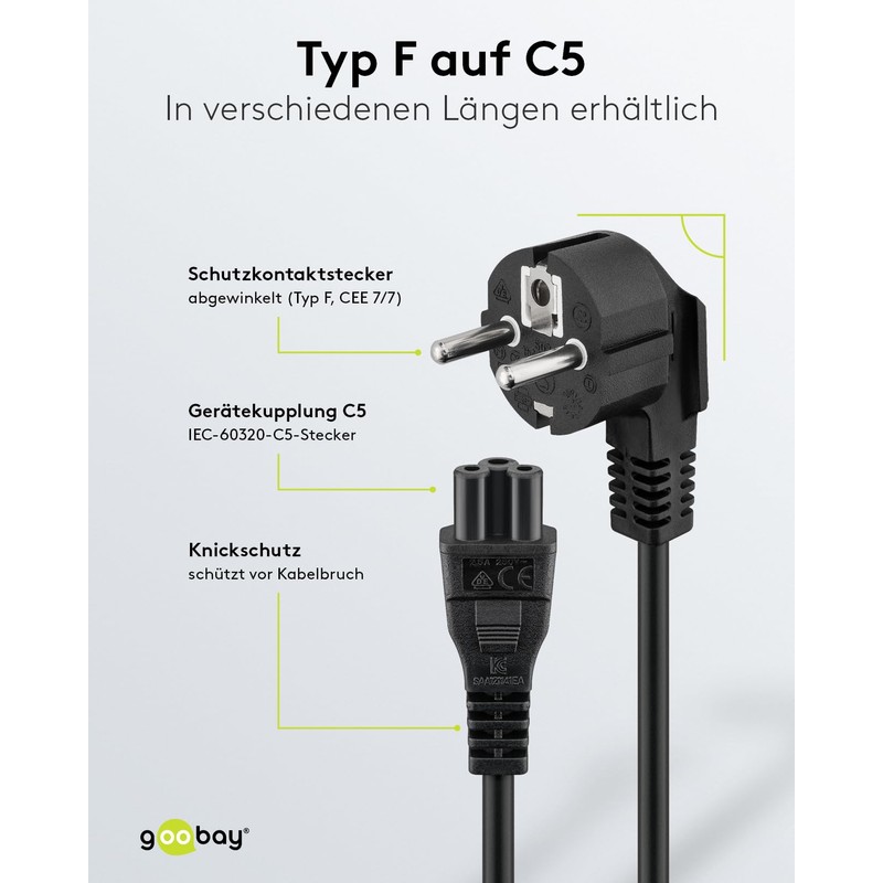 Goobay NK 114 S-300 3.0m SCHWARZ