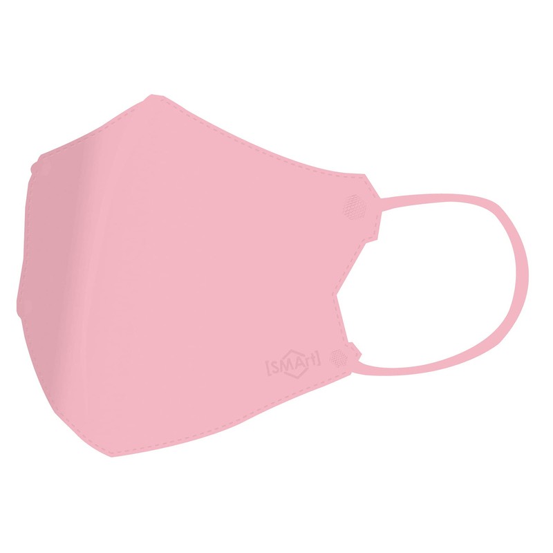 Advanced SMArt SLT-04 3D Non-Woven Mask, Baby Pink, Regular Size,