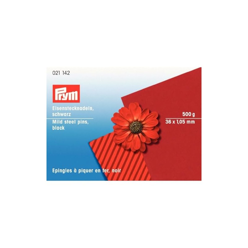 Prym Headpins, Iron, Black, 36 x 1,05mm