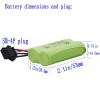 Blomiky 2 Pack 7.4V 2S 600Mah Li-ion Rechargerable Battery With