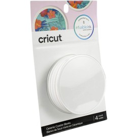Cricut 2006582 Coaster Blanks, Ceramic Infusible Ink, White