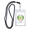 25 Pack Vertical ID Name Badge Holders with Lanyards (Business