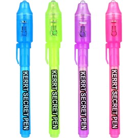 KERRT Invisible Ink Pen with UV Light Secret Message Pen Spy Pens Magic Invisible Markers Classroom Gifts for Students, Party Favors for Kids 8-12, Goodie Bag Stuffers for Kids