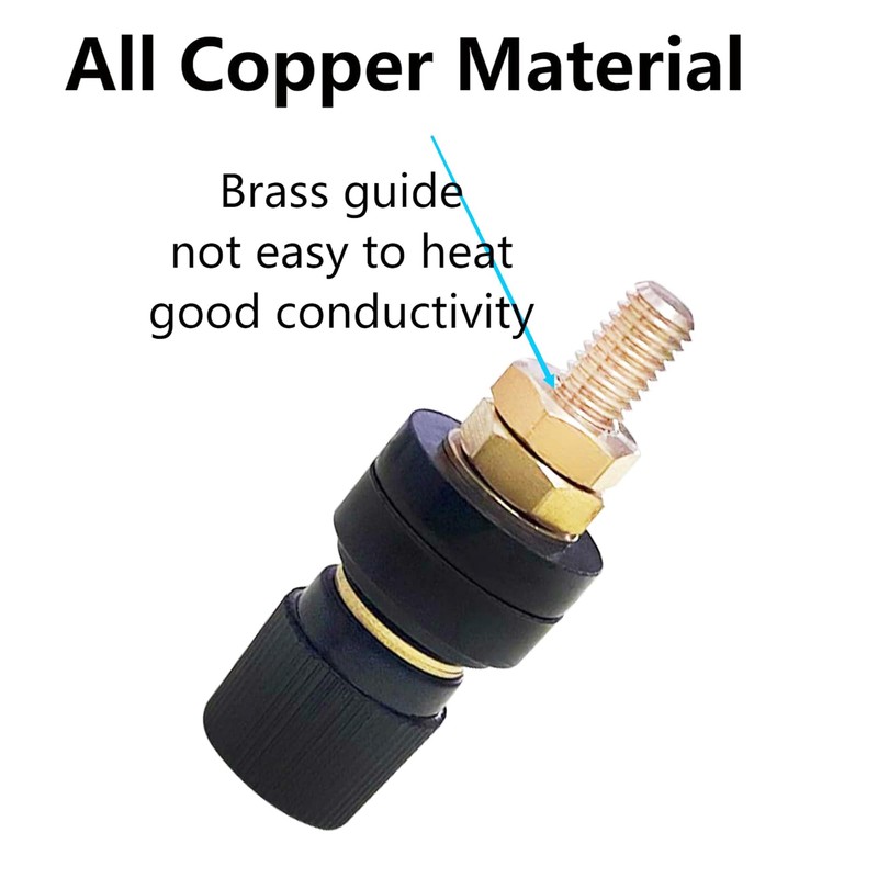 SHANFEILU Post Battery Binding Terminal M6 1/4'' Copper Battery Terminal