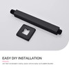 Matte Black Shower Arm with Flange Ceiling Mounted 8 Inch