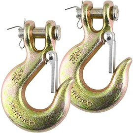 Robbor 5/16 Chain Hook with Safety Latch Heavy Duty Clevis Slip Hook Grade 70 Forged Steel 14,000 Lbs Capacity Safety Latch Hook Working with Towing and Chain
