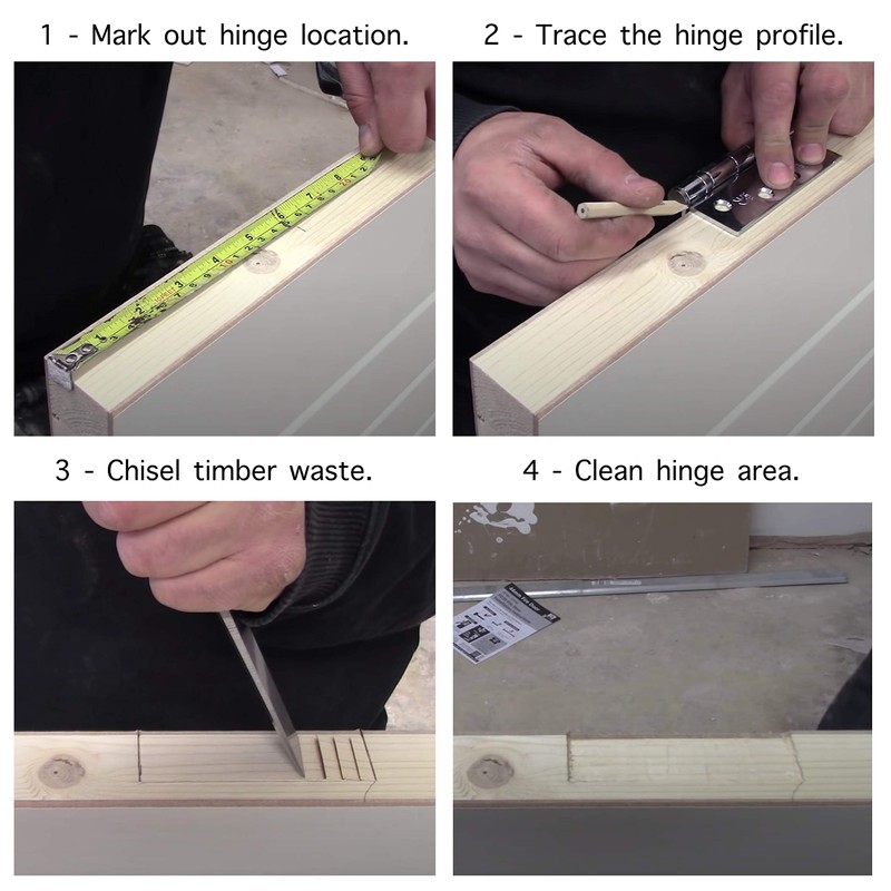 EAI Door Hinges 3 Inch / 76mm Black Ball Bearing