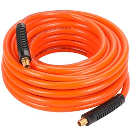 WYNNsky 3/8’’ PVC Air Compressor Hose 50FT with 1/4’’ NPT Brass Fittings, 300PSI