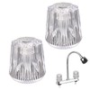 2 Pcs Large Shower Knob Replacement, Acrylic Tub Shower Faucet