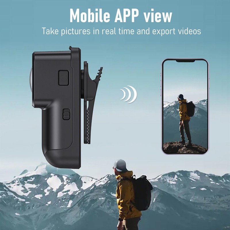 Pocket Camera 1080P Portable Wifi Mini Body Clip Camera Video