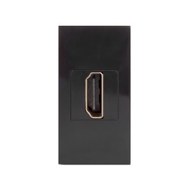 Maclean MCE720B HDMI Socket, Modular Wall Socket, Flush-Mounted Box, Flush-Mounted Mounting (HDMI Socket, Black)