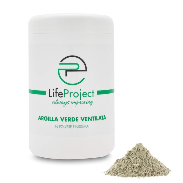 Vented Green Clay in Finest Powder, 800g Pack, Totally Made in Italy, Ideal for Anti-Inflammatory Mud or Detox Face Mask
