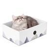 Conlun Cat Scratcher Box with Cat Scratching Pad Portable 3-Layer