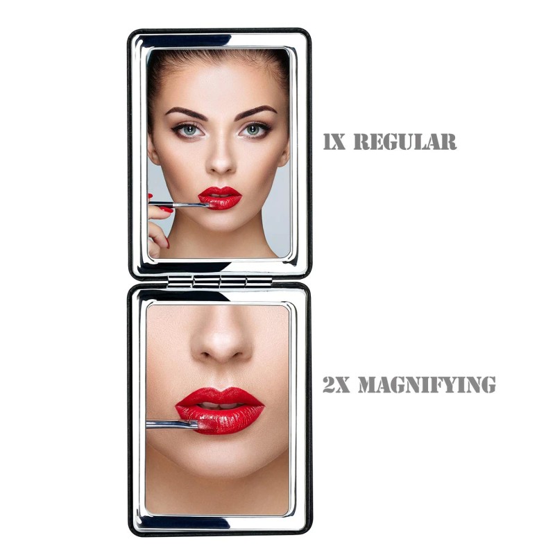 YTZJ Direct Compact Vanity Mirror for Men, Black, Travel Makeup