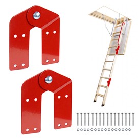 Loft Ladder Pull Down Hinges, Loft Staircase Replacement Parts for Aluminium Ladder, Floor Stairs Accessories for Restoration of Old Loft Ladders, Pack of 2