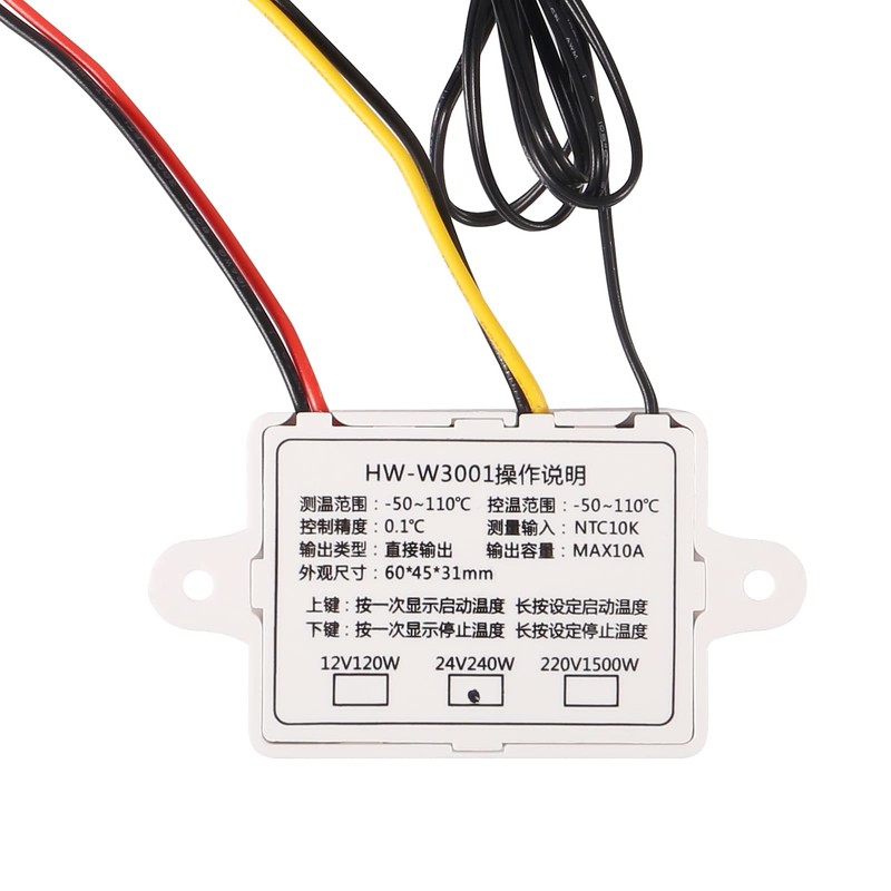 2 Pieces XH-W3001 220V Digital LED Temperature Controller Module Digital