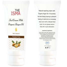 THE ISMA Foot Cream for Renewing Extremely Dry, Rough and Bumpy Feet, Moisturise and Protect Feet, Contain Organic Argan Oil with Vitamin E, 100ml