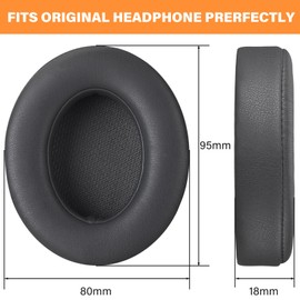 Replacement for Beats Studio 3 Replacement Ear Pads Grey, Beats Studio Wireless Replacement Ear Pads Earpads for Beats Studio 3 Beats Studio 2,Beats Studio 3 Wireless Ear Cushions (Titanium Grey)
