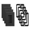 Iwillink (4 Pack) Brush Wall Plate with Low Voltage Mounting