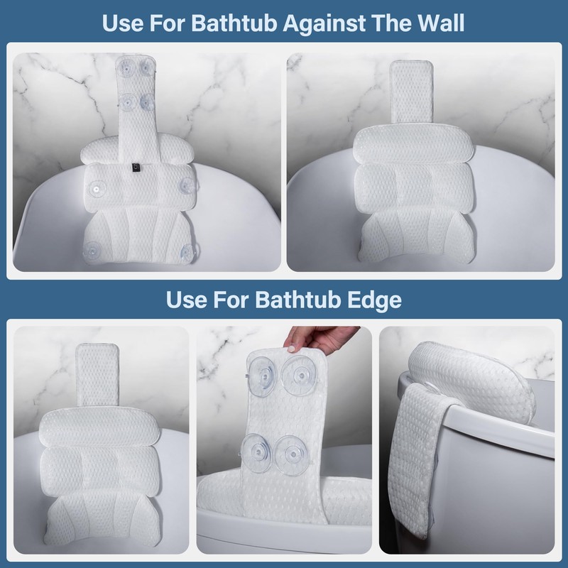 Bath Pillow Bathtub Pillow for Tub Luxury Bath Tub Pillows