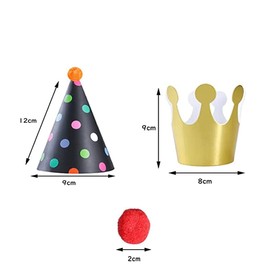 YINKE Crown, Triangular Hat, Crown, Birthday Celebration, Event Goods, Decoration, Accessory Accessories, Easy Decoration, Handmade Birthday Party Hat, For Adults and Children, Set of 11