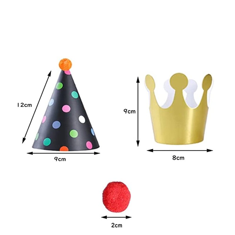 YINKE Crown, Triangular Hat, Crown, Birthday Celebration, Event Goods, Decoration,