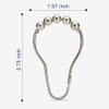 12-60pcs Rust Resistant Stainless Steel Rolling Shower Curtain Hooks/Rings/Hangers -