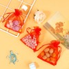 50pcs Clear Organza Bags 17x23cm Medium Organza Gift Bags Drawstring